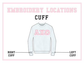 CUSTOMIZABLE Corded Floral College/University Embroidered Crewneck