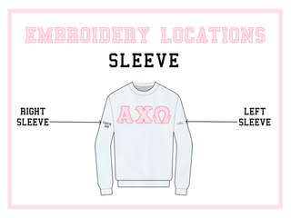 Outline Stitched Sorority Crewneck and Hoodie