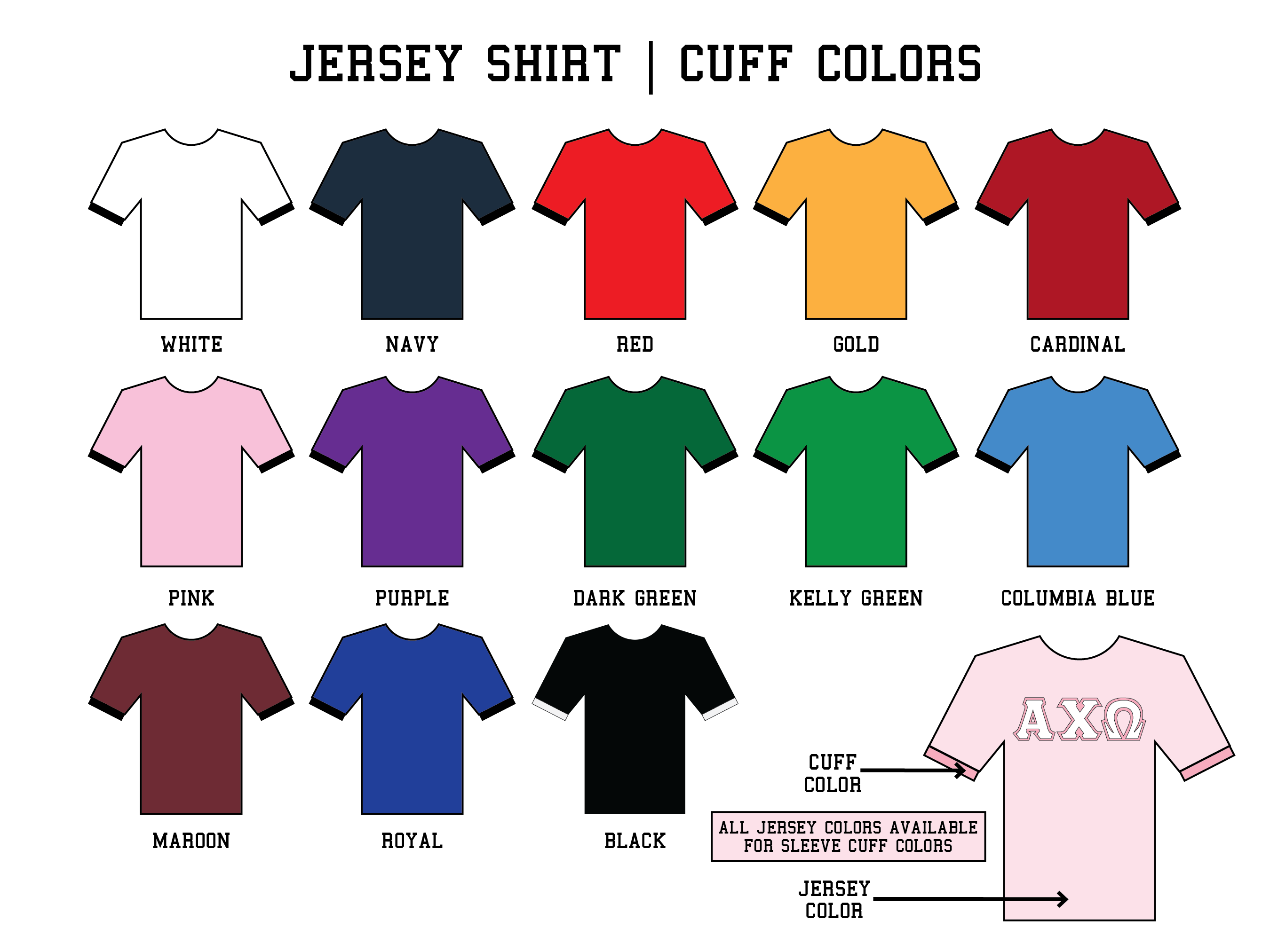 CUSTOMIZABLE Traditional Basic Sorority Jersey (6-8 Week Turnaround)