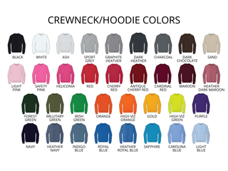 CUSTOMIZABLE Floral University Embroidered Crewneck/Hoodie