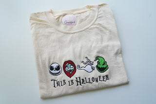 This is Halloween Icons Embroidered T-Shirt