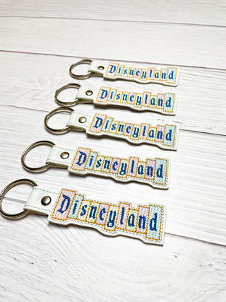 Magical Theme Park Embroidered Keychain