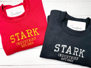 Stark Industries Est. 1963 Embroidered Crewneck