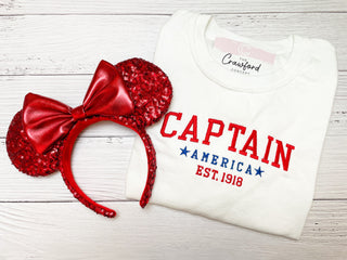 Captain America Embroidered T-Shirt