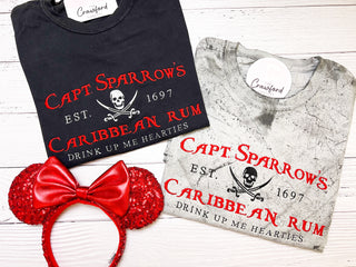 Capt. Sparrow's Rum Embroidered T-Shirt