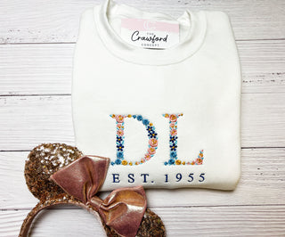 Floral DL Embroidered T-Shirt